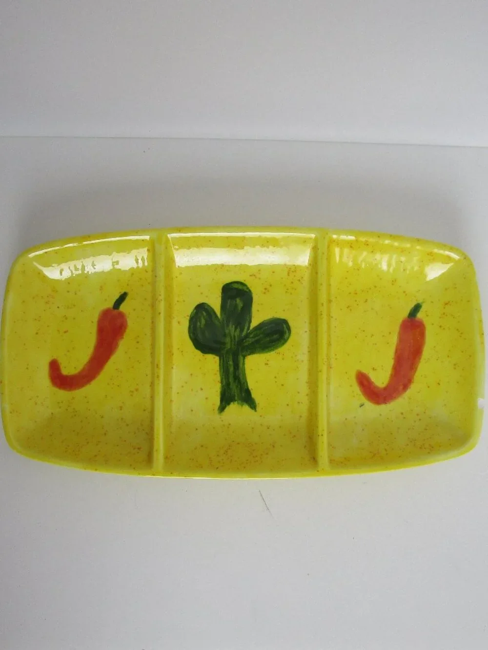 handmade divided serving dish